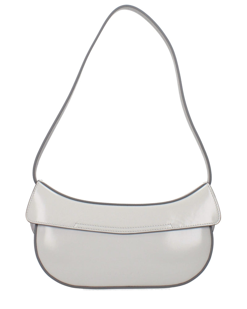 Marni Gray Leather Shoulder Bag Glam Steals