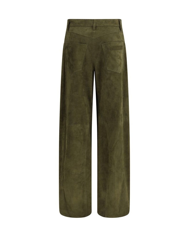 Marni Green Calf Leather Bos Taurus Pant Glam Steals