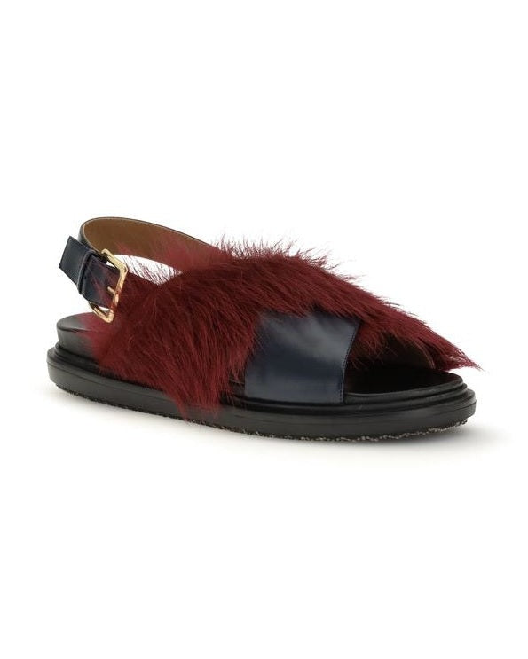 Marni Calf Leather Bos Taurus Flat Sandals Sandals
