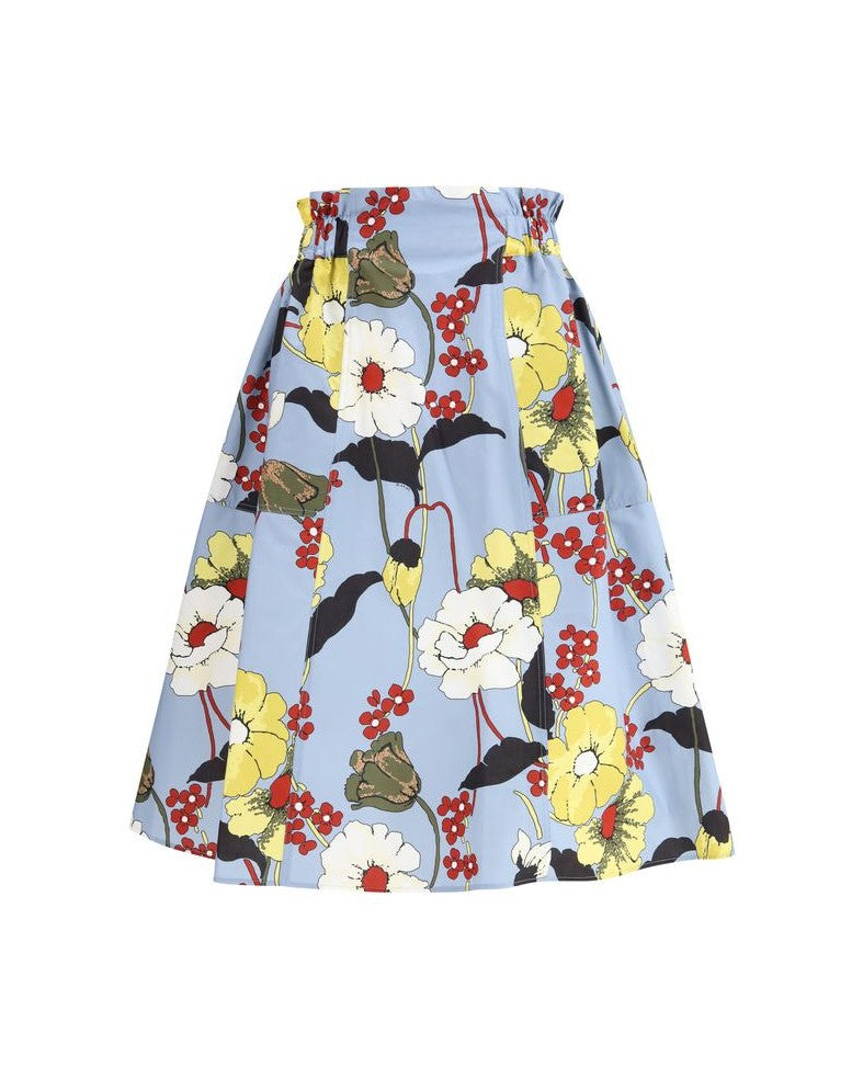 Marni Multicolor Cotton Midi Skirt Glam Steals