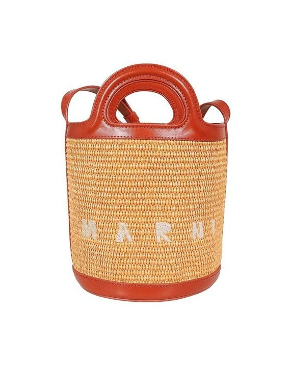 Marni Orange Cotton Backet Bag