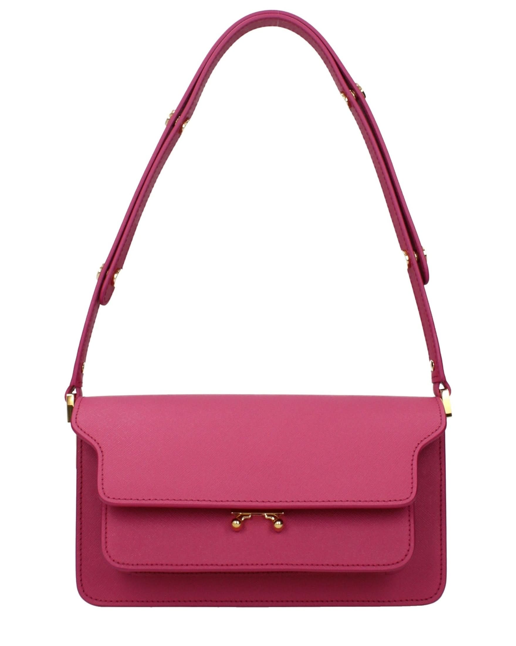 Marni Pink Leather Shoulder Bag 