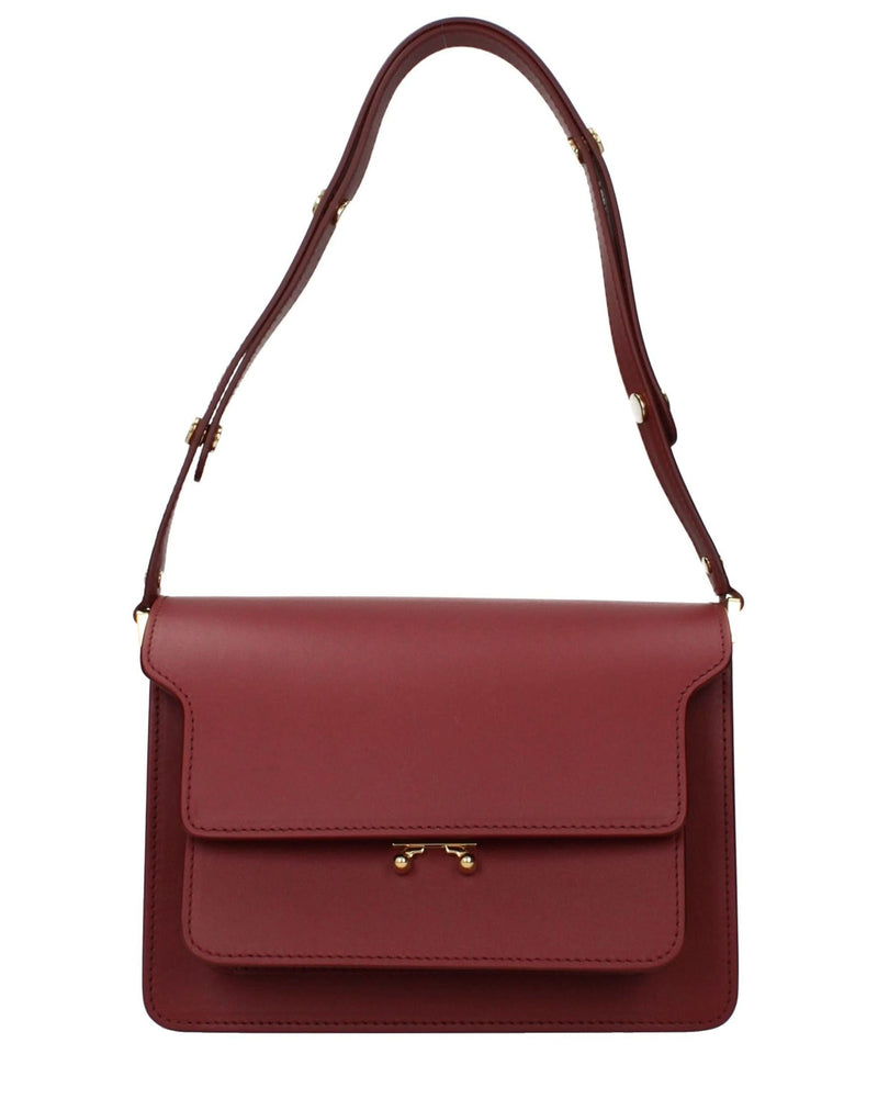 Marni Red Leather Shoulder Bag 