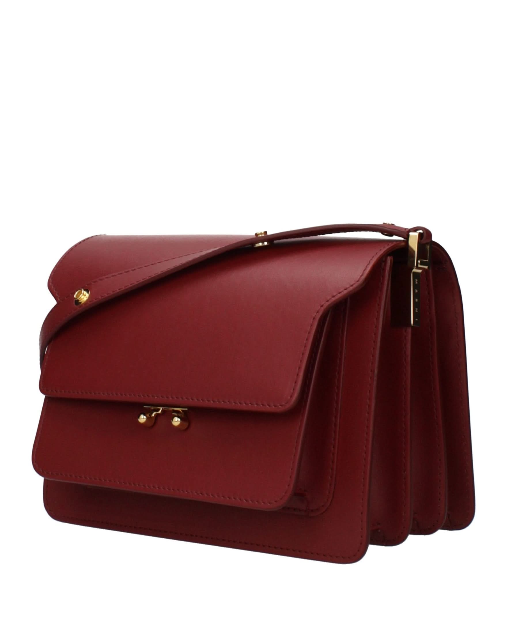 Marni Red Leather Shoulder Bag 