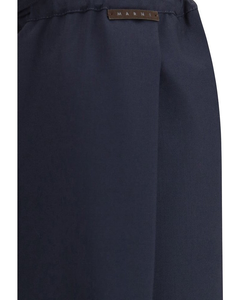 Marnie Blue Wool Marni Fleece Casual Pant Glam Steals