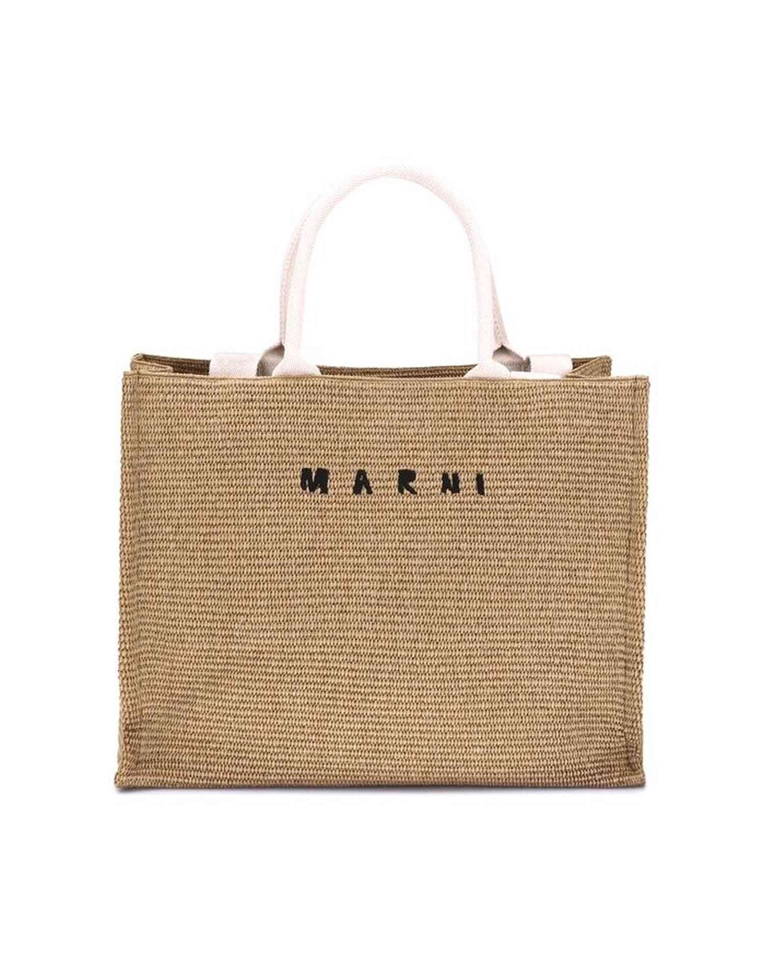 Marnie Marni Raffia Effect Tote Bag Glam Steals