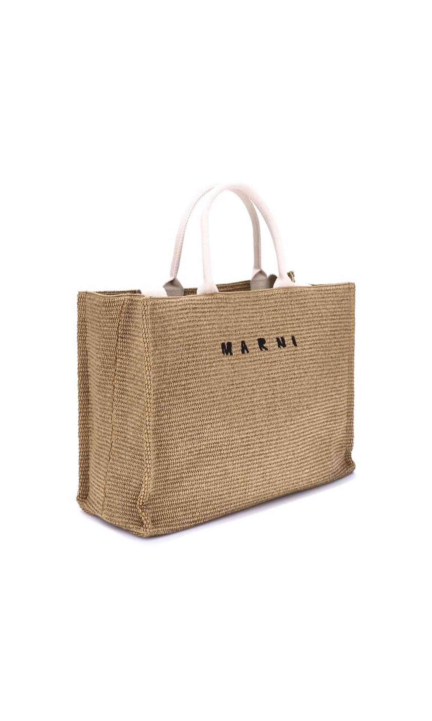Marnie Marni Raffia Effect Tote Bag Glam Steals