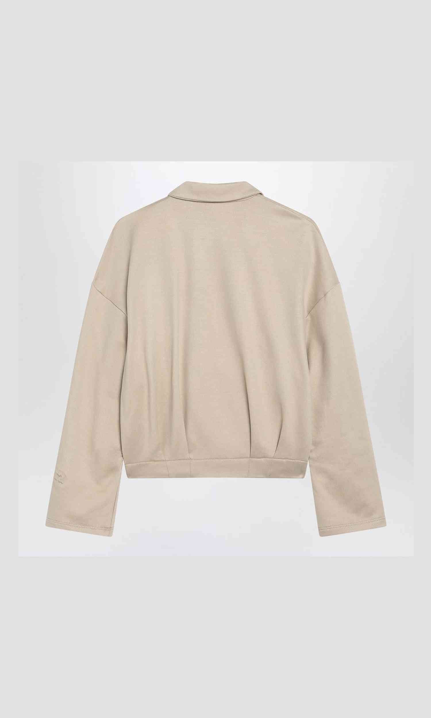 Max Mara Beige Silk Cropped Sweat-shirt in Blend Glam Steals