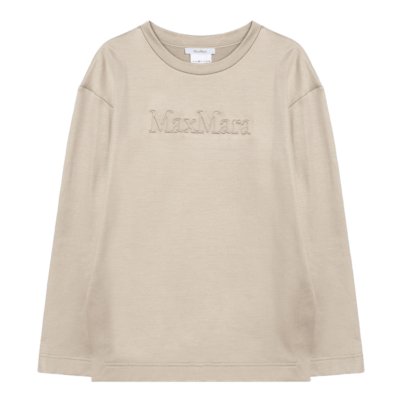 Max Mara Beige Silk Sweat-shirt in Blend Glam Steals