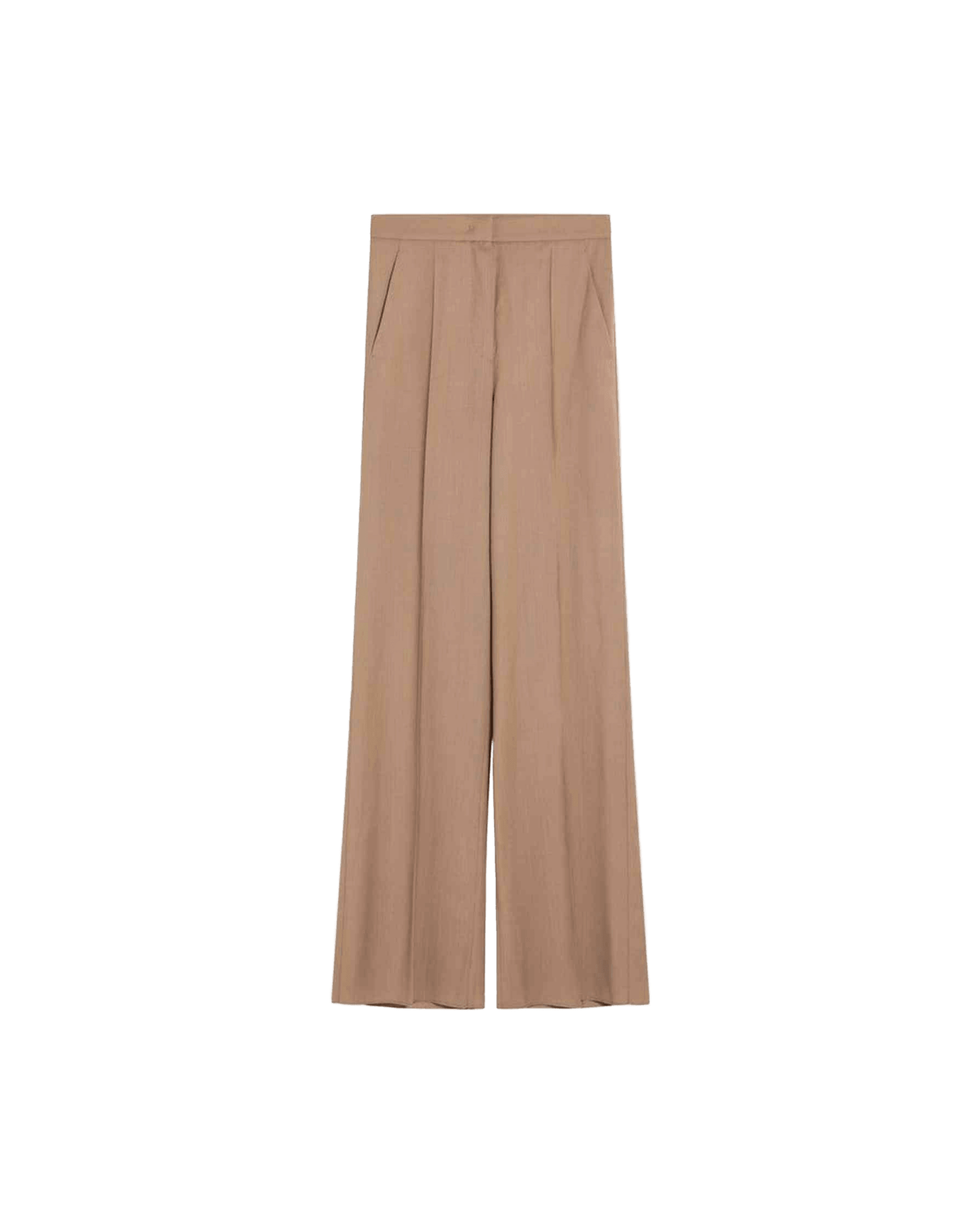 Max Mara Beige Wool Wide Trouser Glam Steals