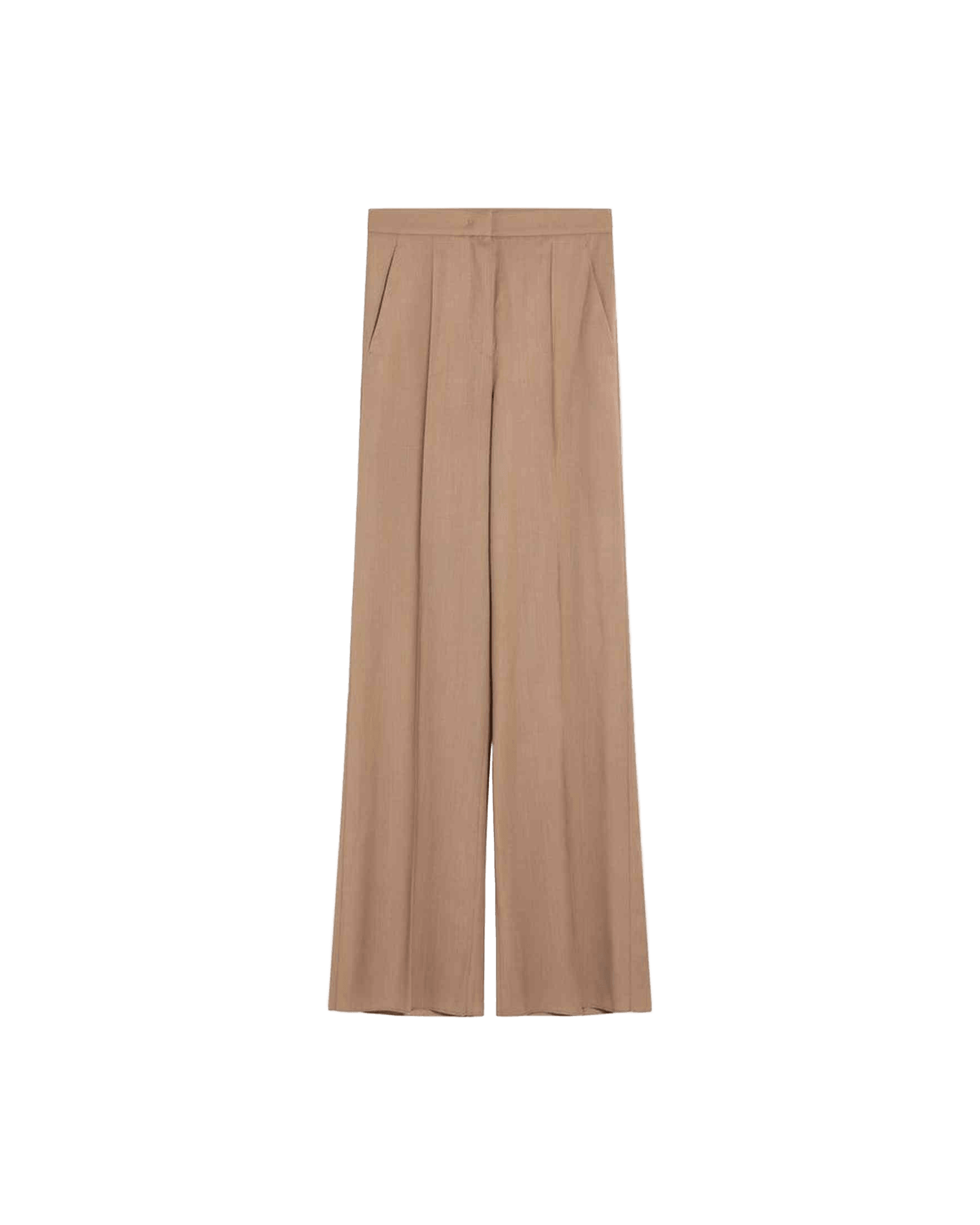 Max Mara Beige Wool Wide Trouser Glam Steals