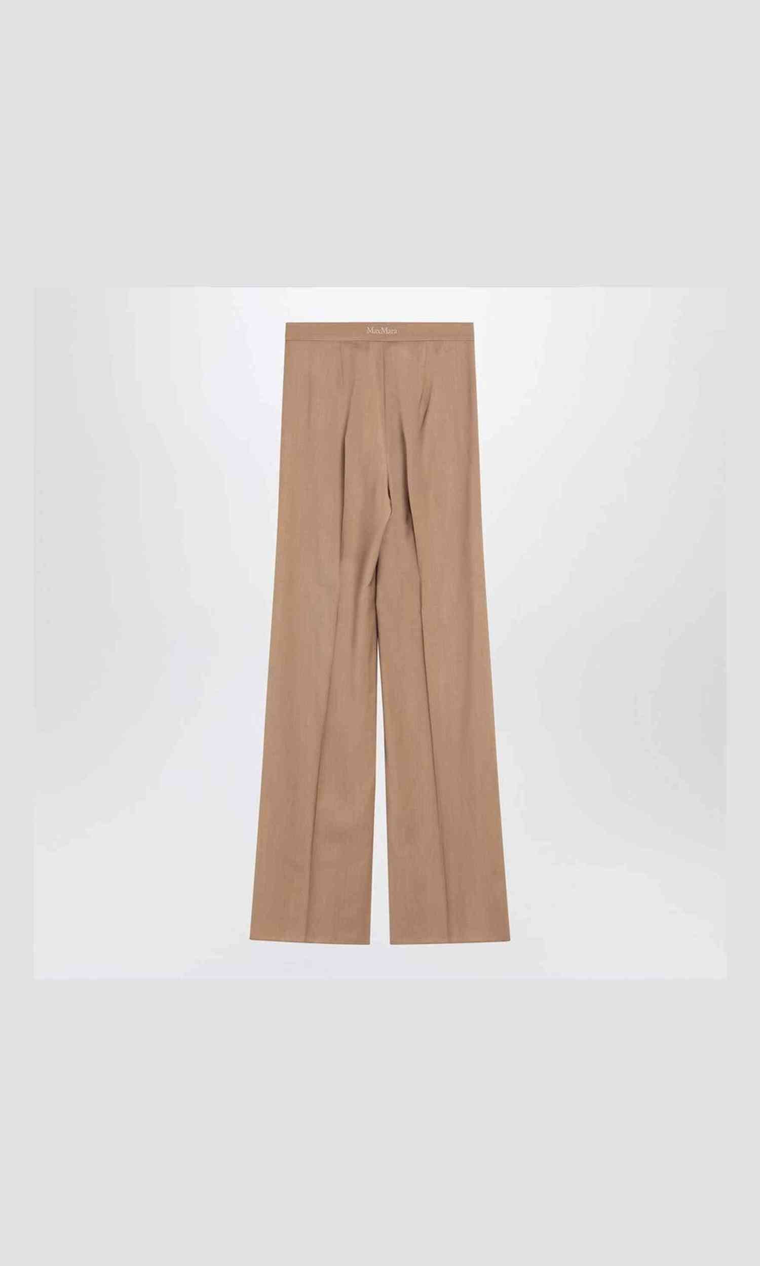 Max Mara Beige Wool Wide Trouser Glam Steals