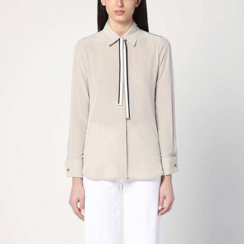 Max Mara Beige silk shirt with tie