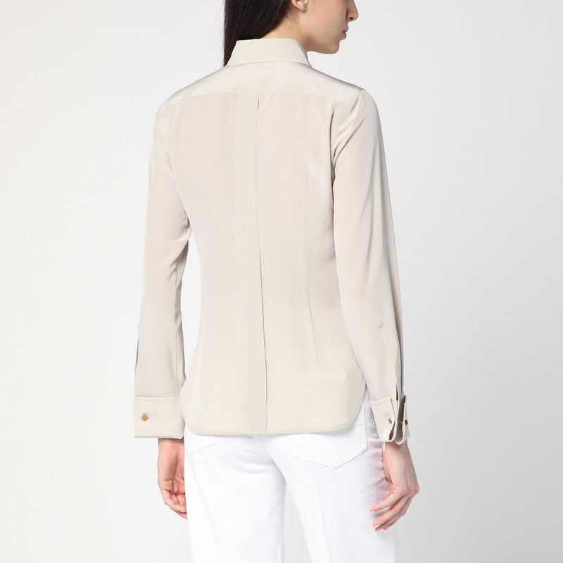Max Mara Beige silk shirt with tie