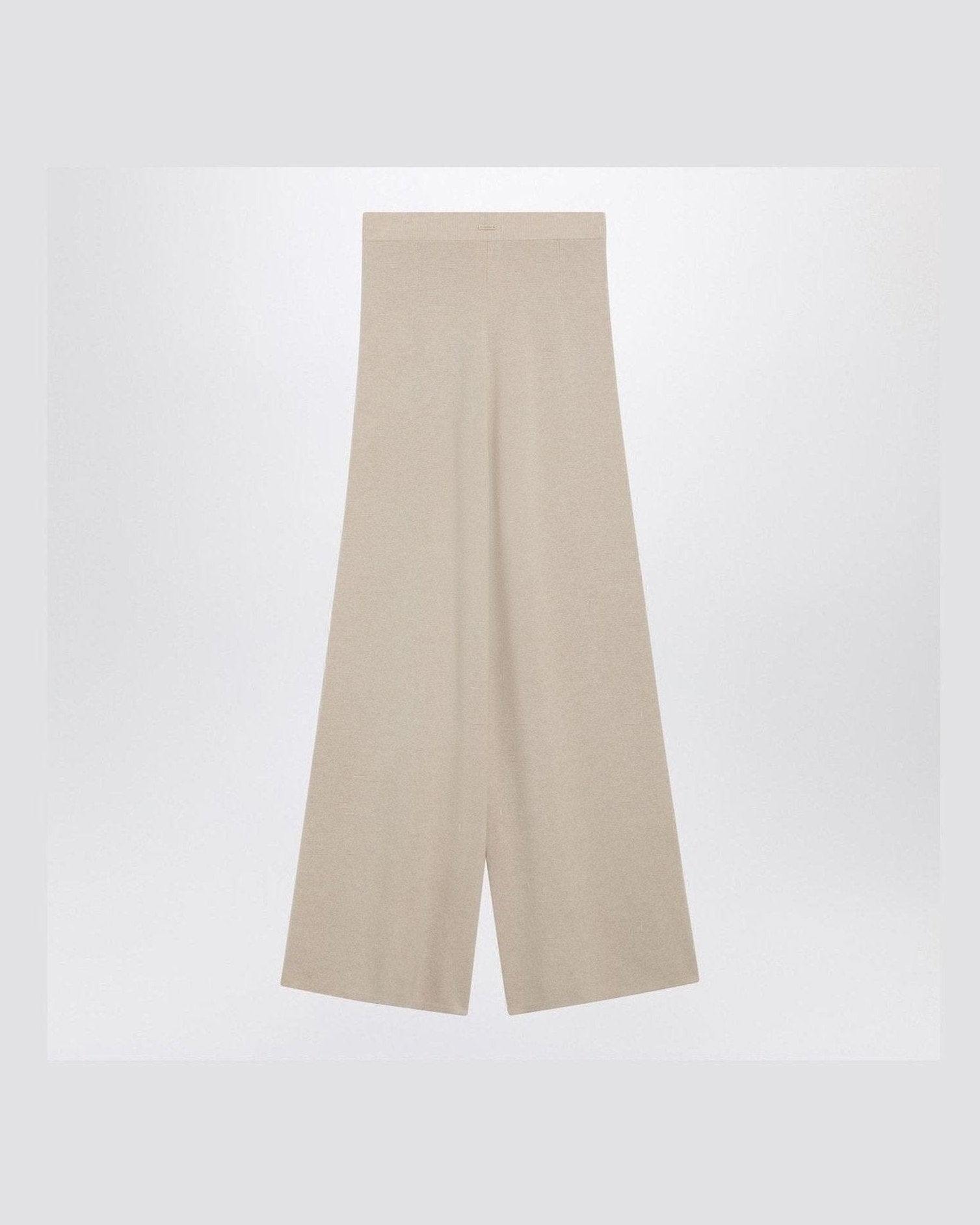 Max Mara Beige wool and cashmere knit trousers Glam Steals