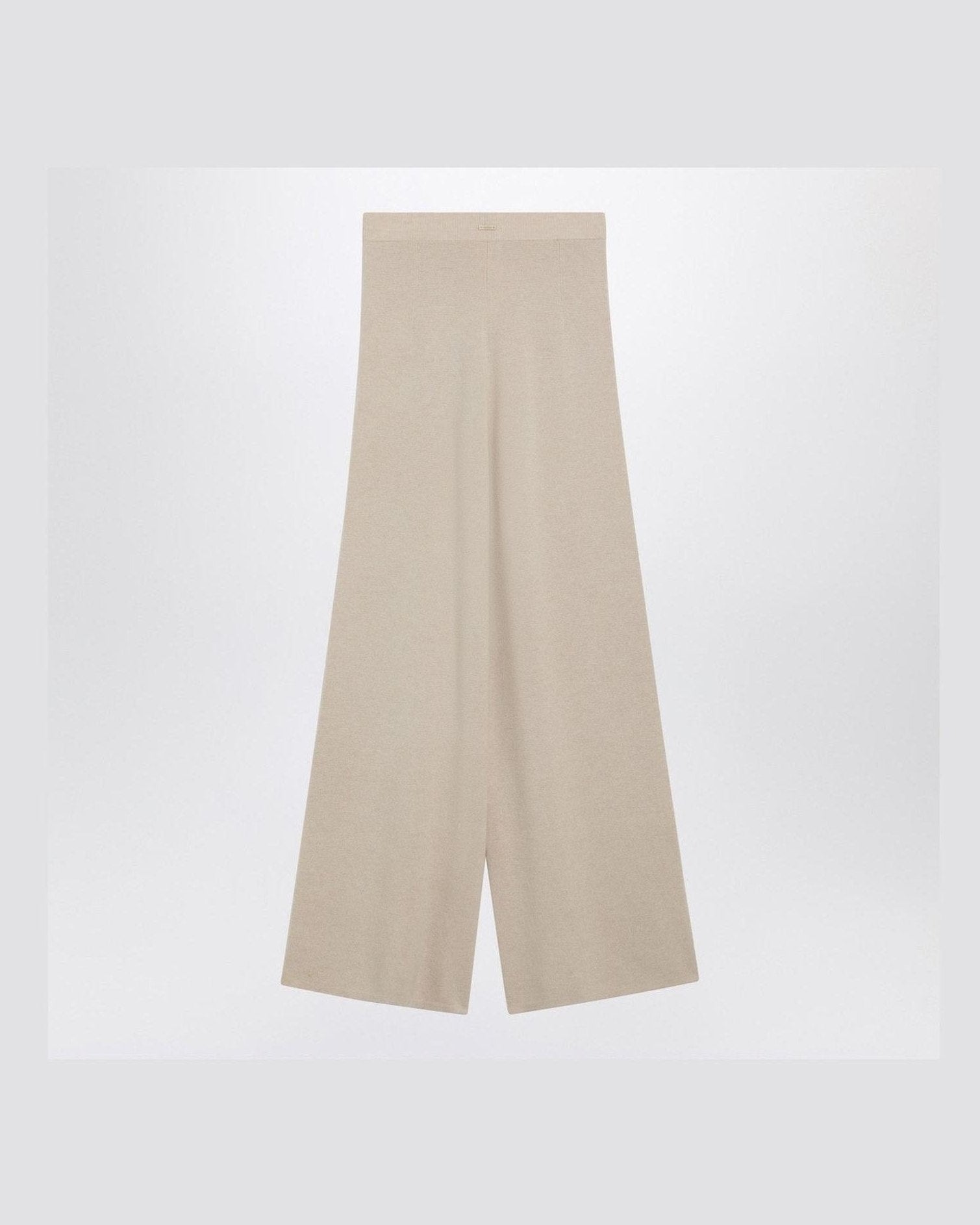 Max Mara Beige wool and cashmere knit trousers Glam Steals