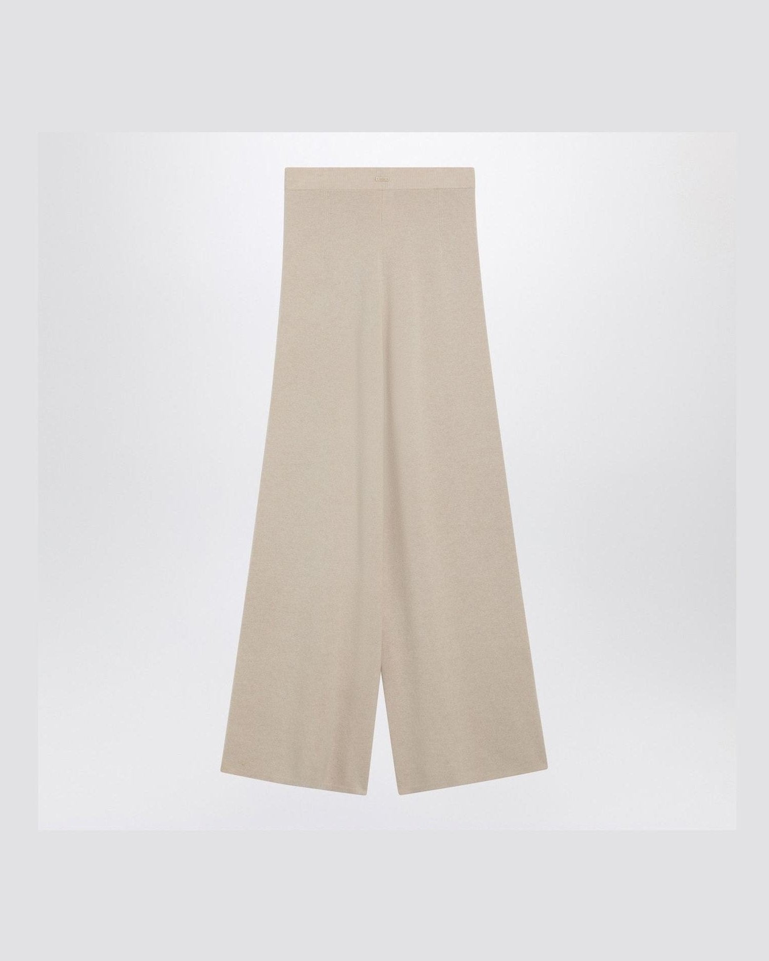 Max Mara Beige wool and cashmere knit trousers Glam Steals