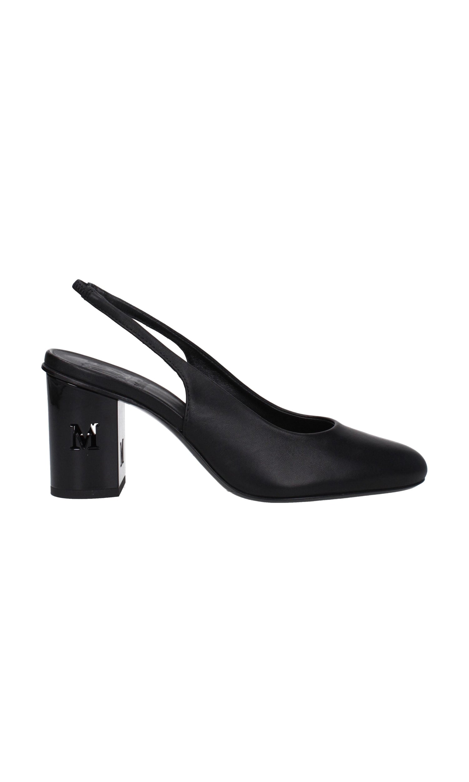 Max Mara Black Leather High Heel Pumps Glam Steals
