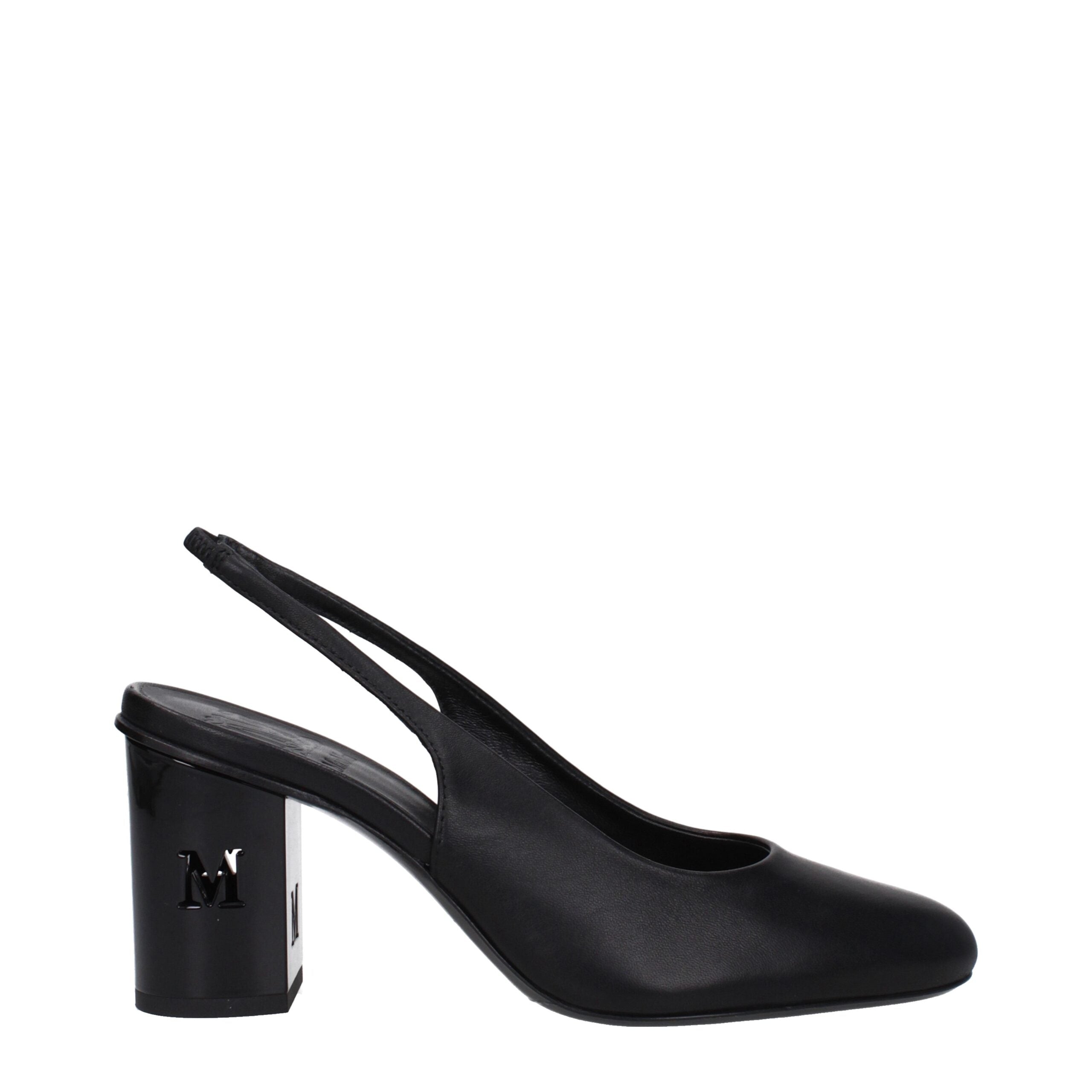 Max Mara Black Leather High Heel Pumps Glam Steals