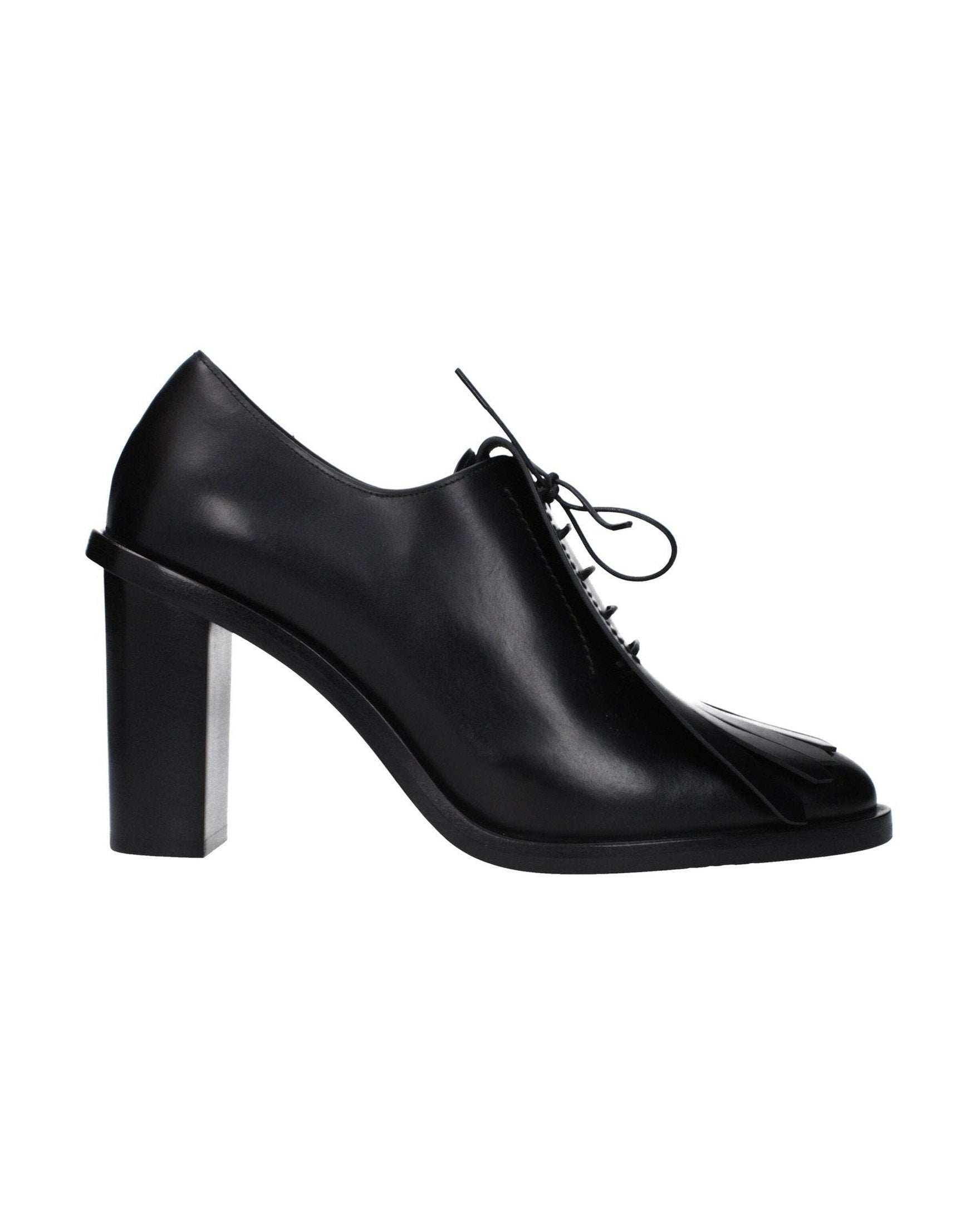 Max Mara Black Leather Lace-Up Glam Steals