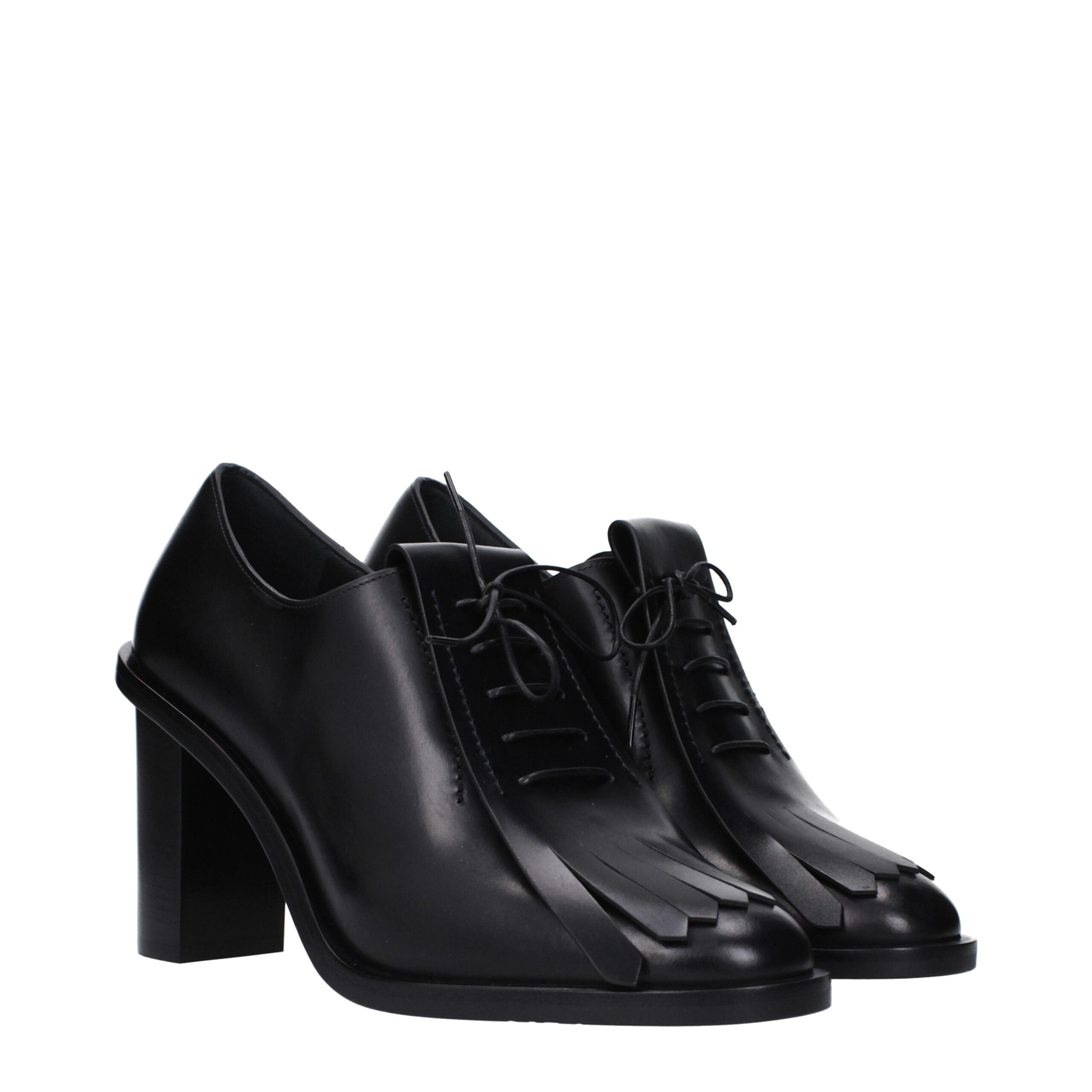 Max Mara Black Leather Lace-Up Glam Steals