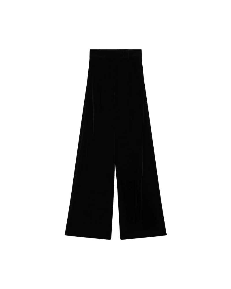 Max Mara Black Velvet Trouser in Shaved Glam Steals