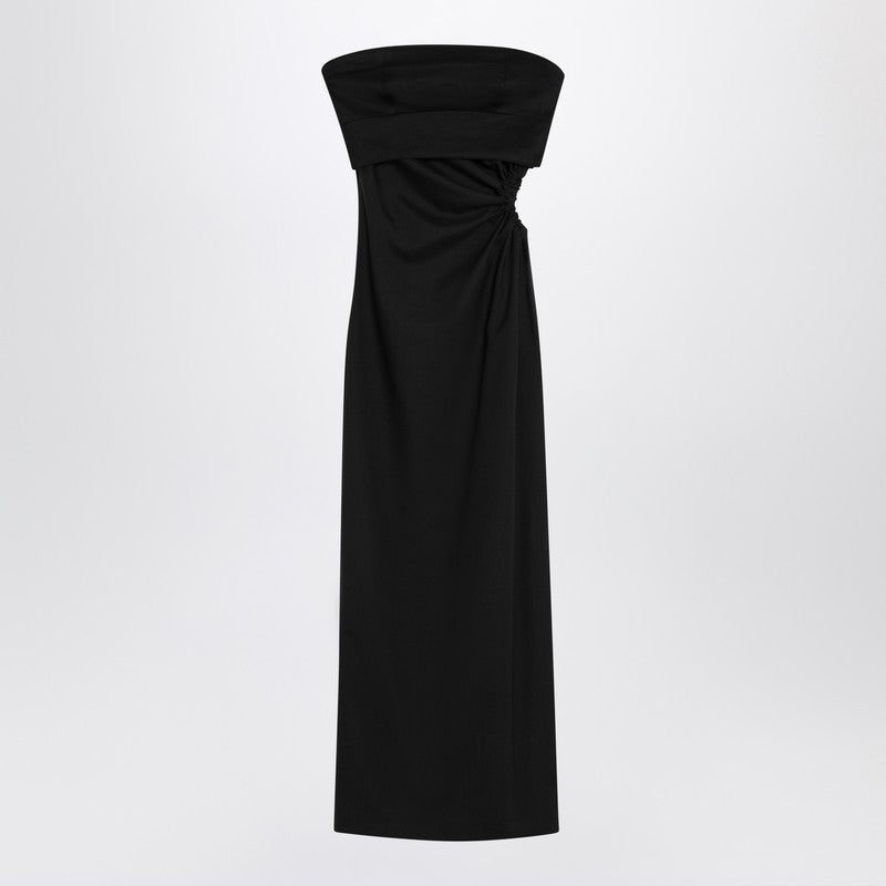Max Mara Black Wool Bustier Dress in Blend Glam Steals