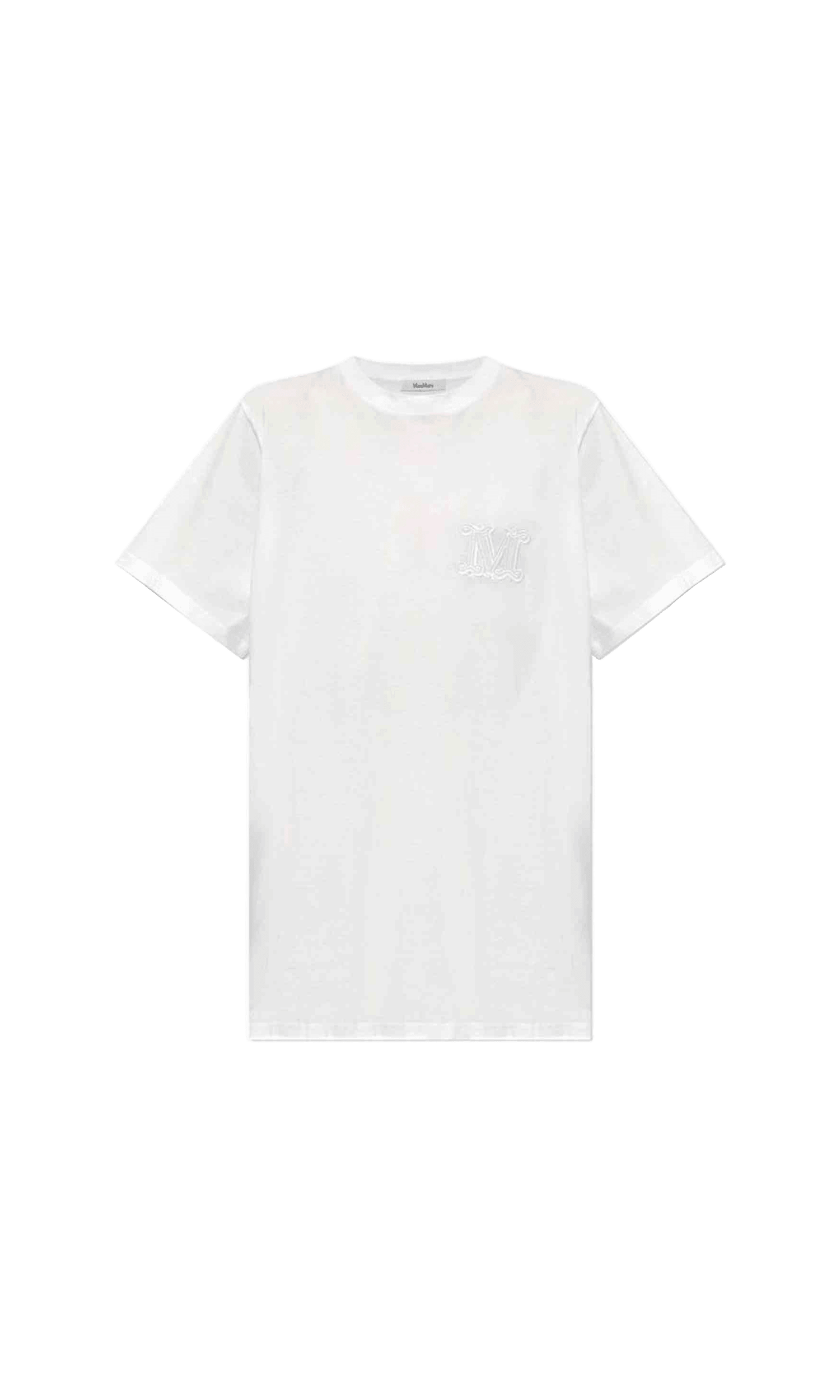 Max Mara Cotton Mango Logo Embroidered T-Shirt Glam Steals
