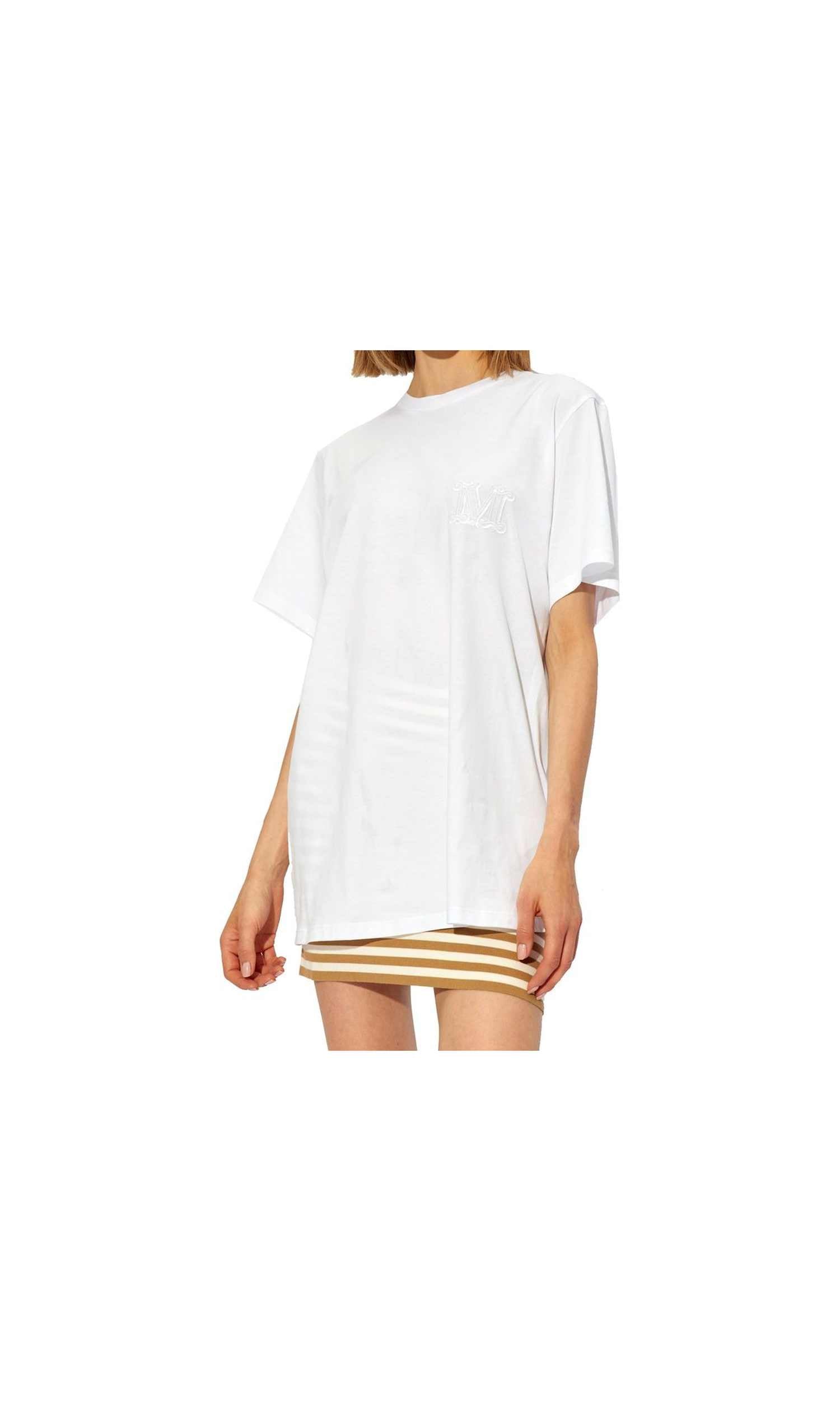 Max Mara Cotton Mango Logo Embroidered T-Shirt Glam Steals