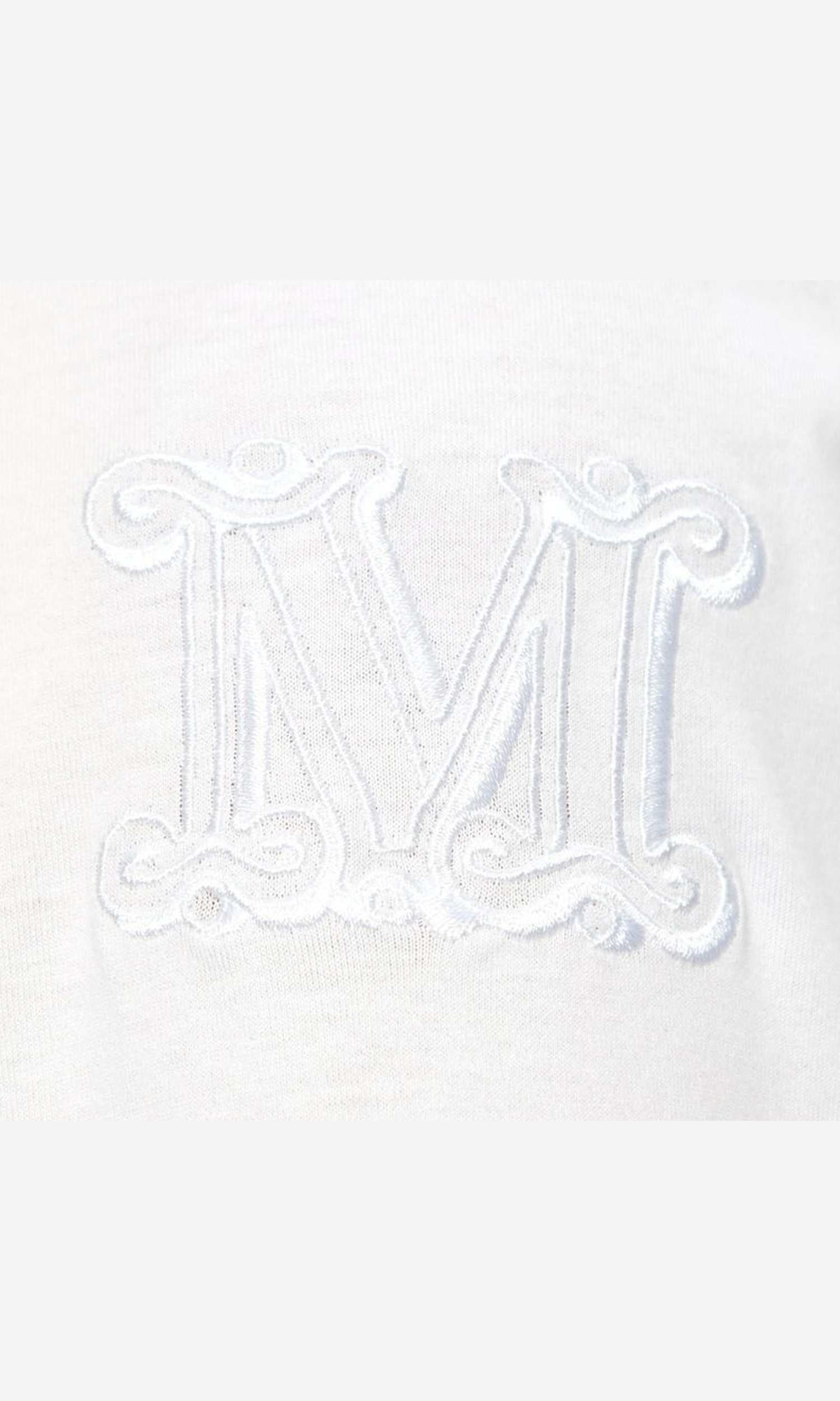 Max Mara Cotton Mango Logo Embroidered T-Shirt Glam Steals