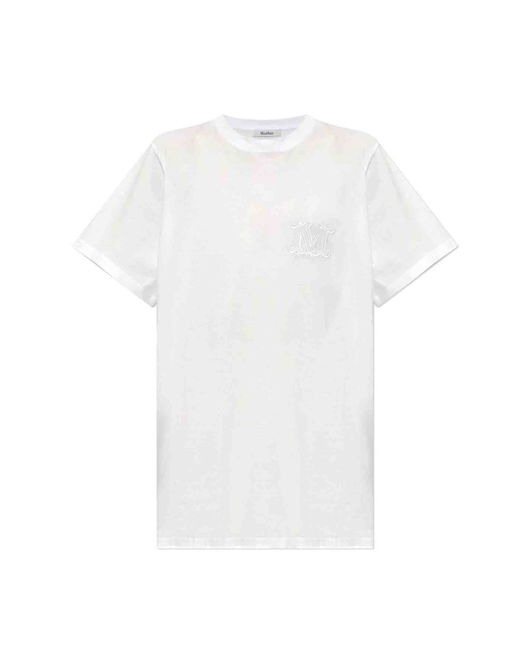 Max Mara Cotton Mango Logo Embroidered T-Shirt Glam Steals