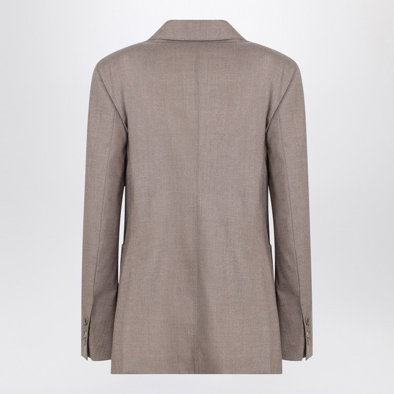 Max Mara Double Breasted Cashmere Jacket in Dove Color Glam Steals