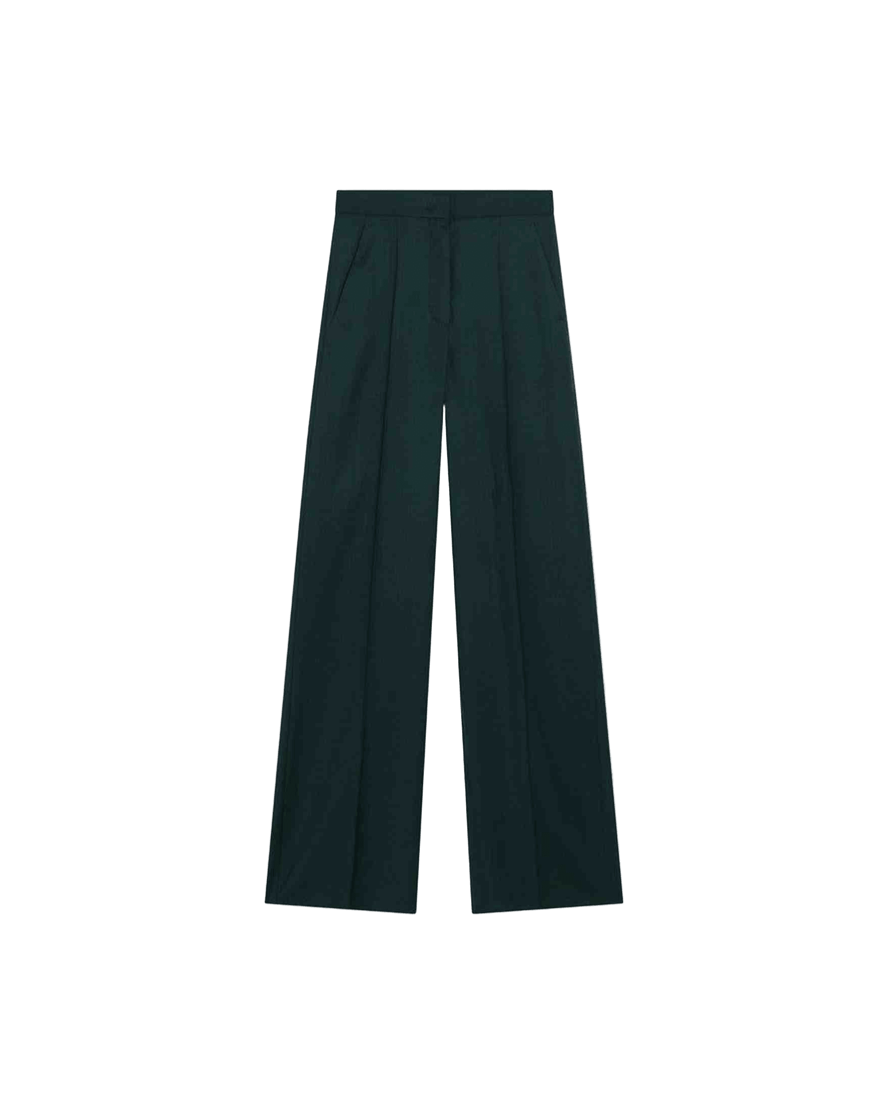 Max Mara Green Wool Straight Trouser Glam Steals