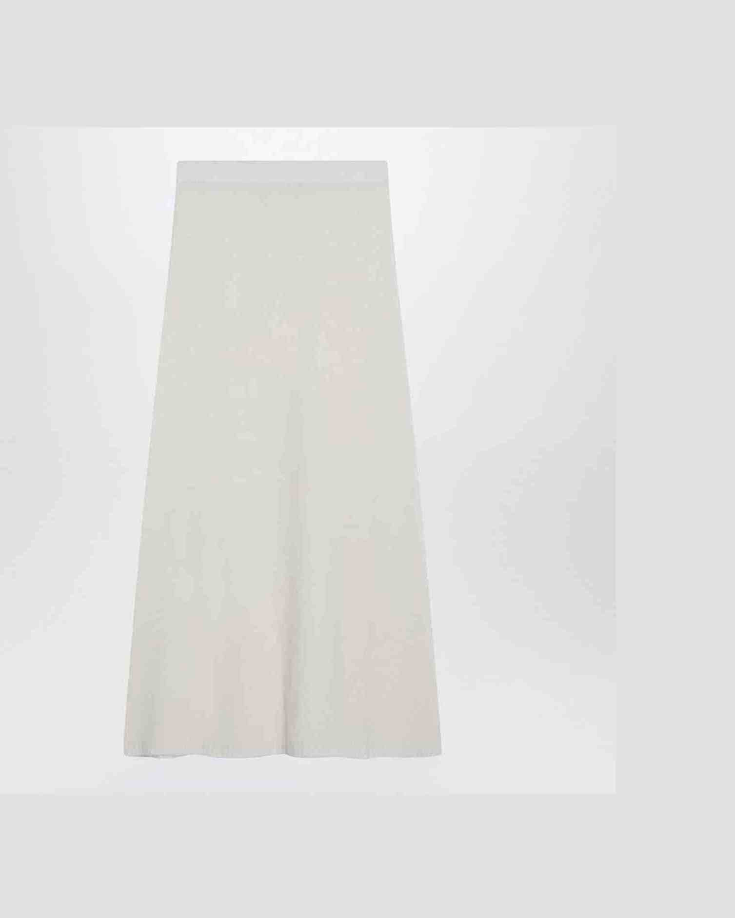 Max Mara Ivory Skirt in Stretch Cashmere Knit Glam Steals
