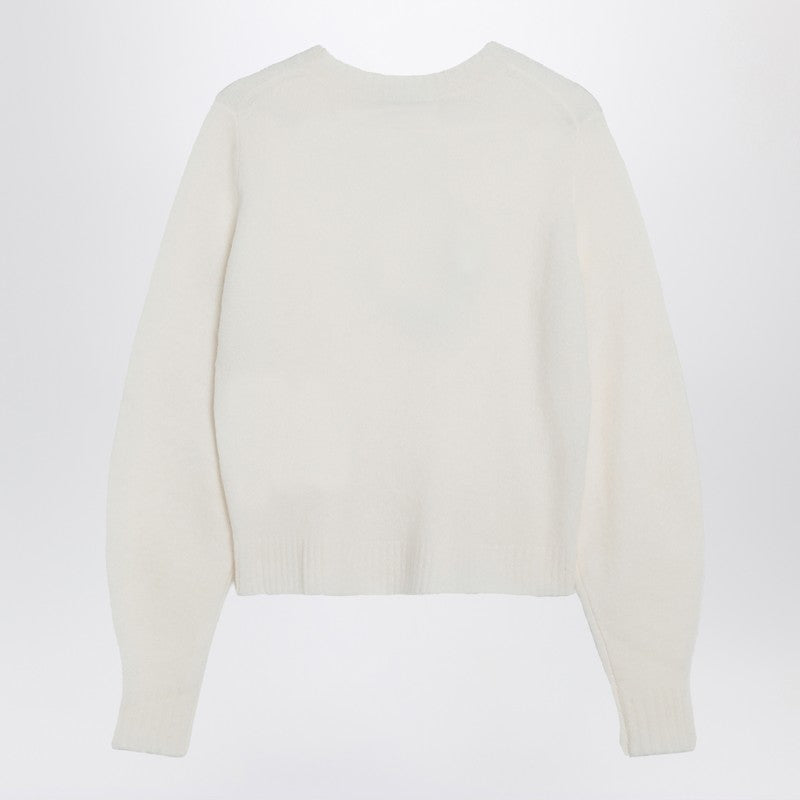 Max Mara Ivory Sweater in Stretch Cashmere Knit Glam Steals