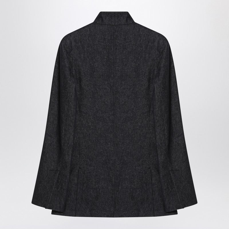 Max Mara Midnight Blue Cotton Jacket in Denim Effect Glam Steals