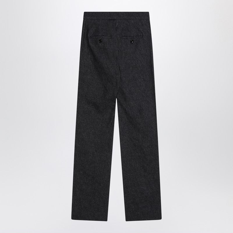Max Mara Midnight Blue Cotton Trouser in Denim Effect Glam Steals