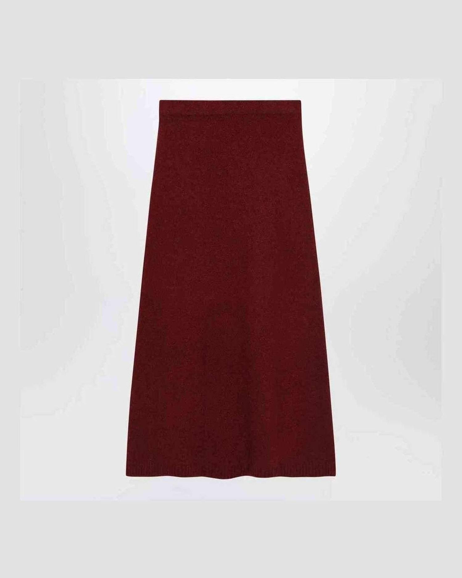 Max Mara Raspberry Skirt in Stretch Cashmere Knit Glam Steals