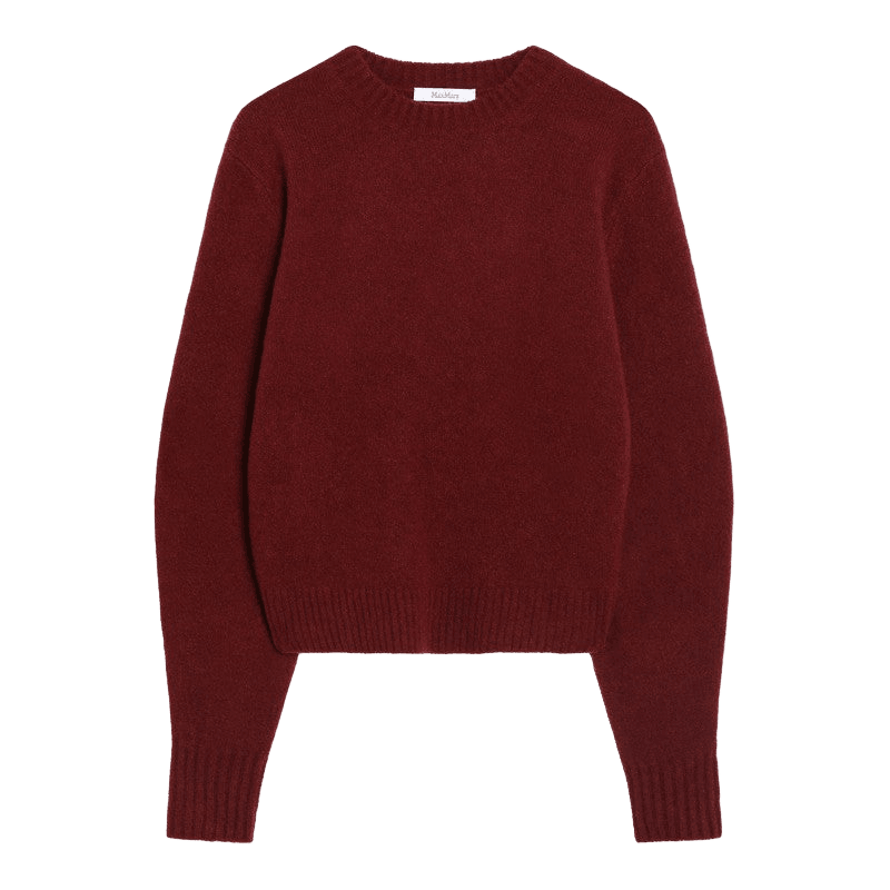Max Mara Raspberry Sweater in Stretch Cashmere Knit Glam Steals