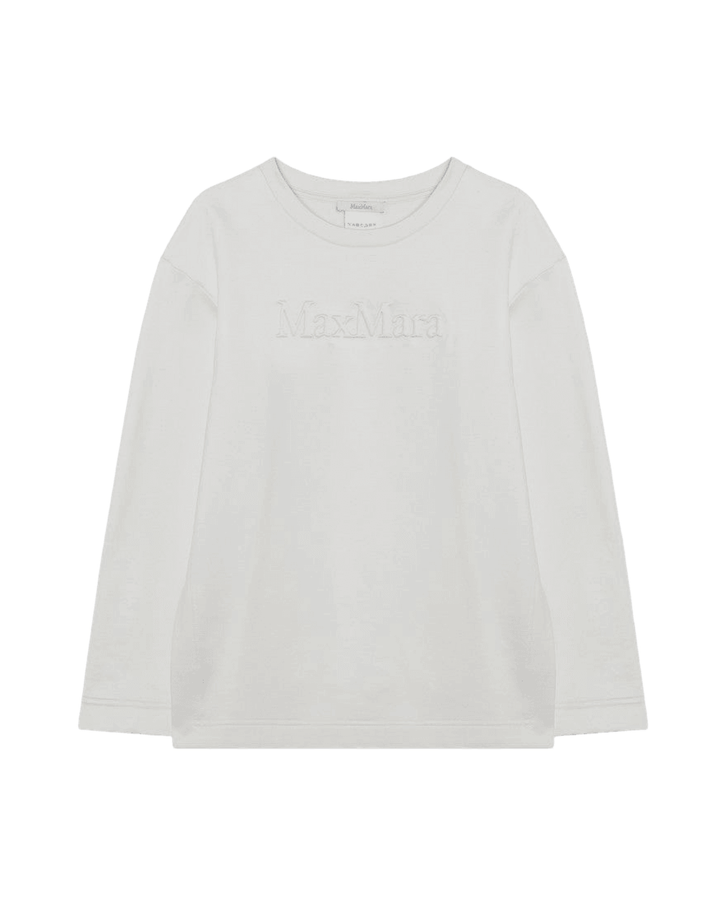 Max Mara White Silk Sweat-Shirt In Blend Glam Steals
