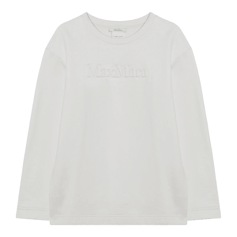 Max Mara White Silk Sweat-shirt in Blend Glam Steals