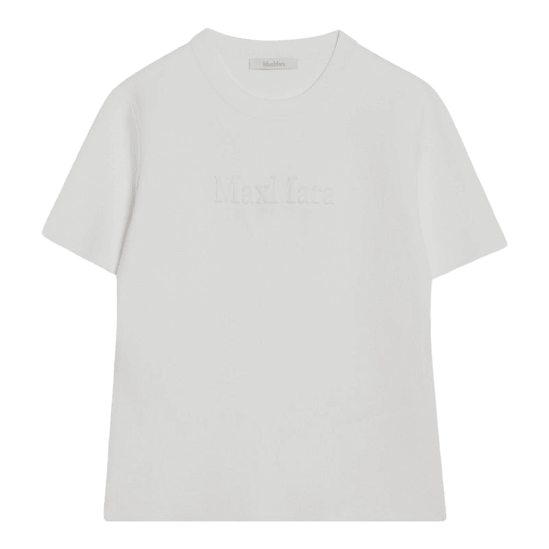 Max Mara White T-shirt in Viscose Crêpe Glam Steals