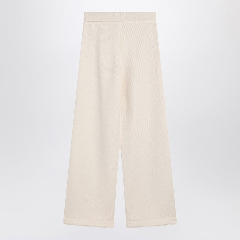 Max Mara White cotton and silk pants