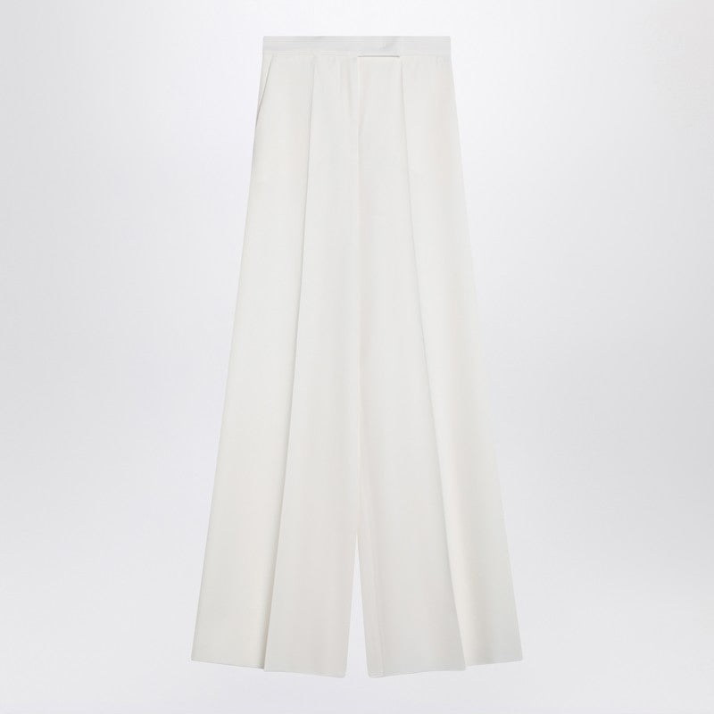 Max Mara White wool gabardine trousers