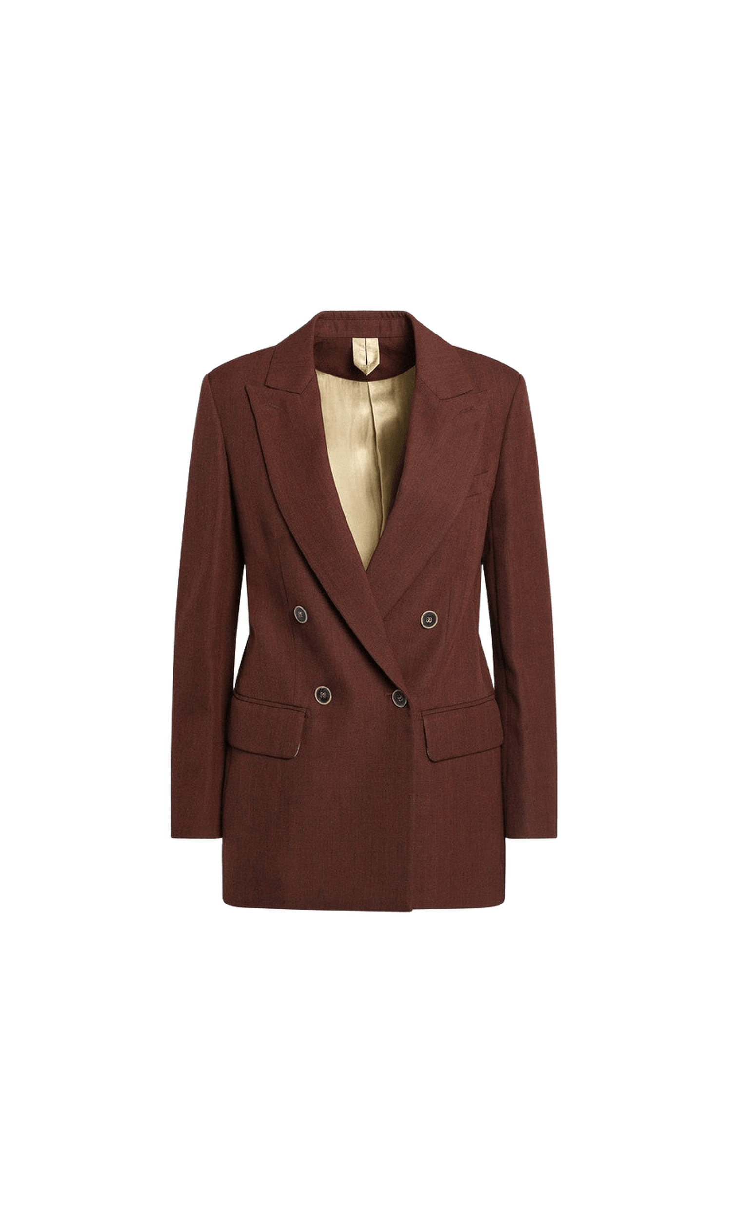 Max Mara Wool Earth Tone Jacket in Grain De Poudre Glam Steals