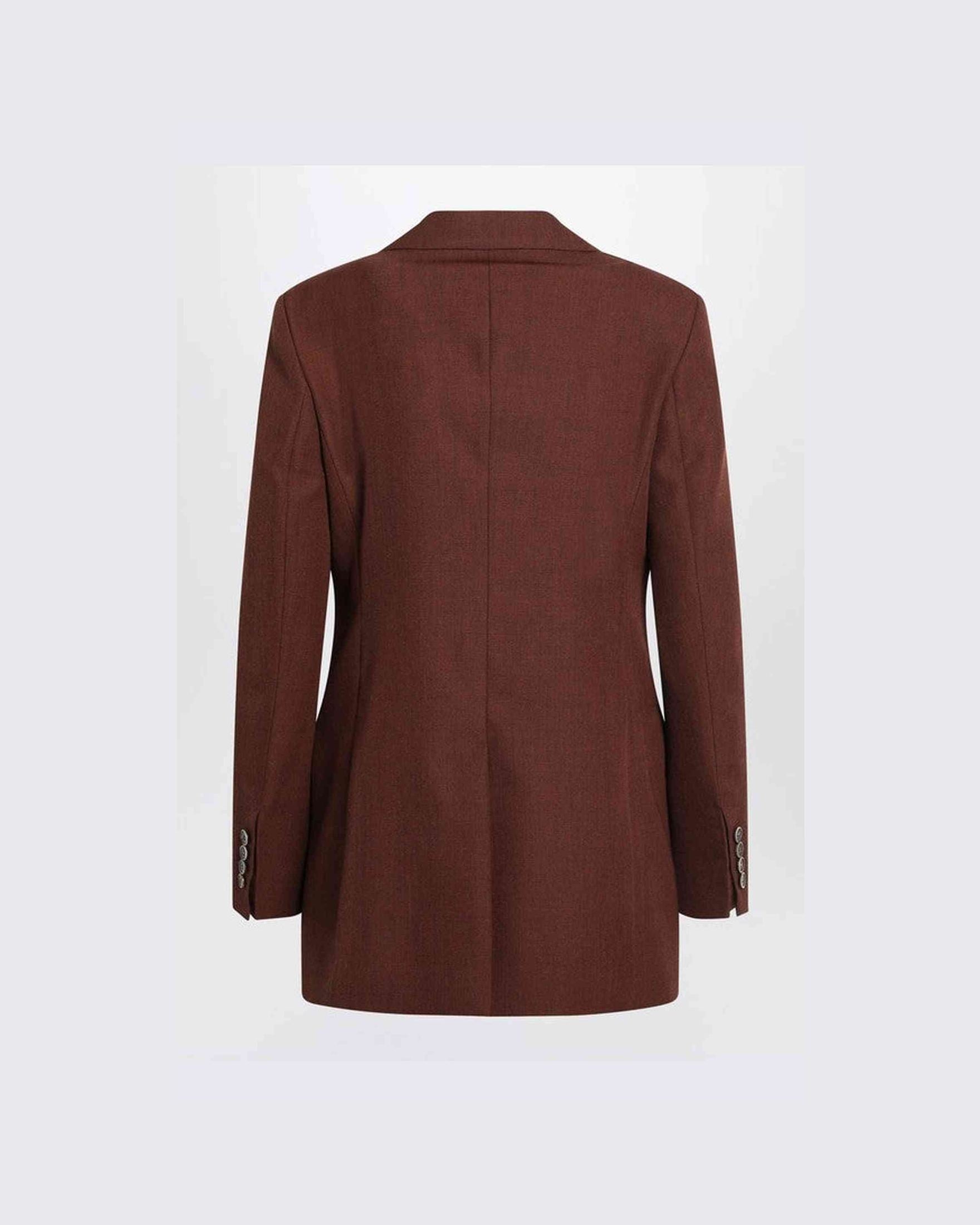 Max Mara Wool Earth Tone Jacket in Grain De Poudre Glam Steals