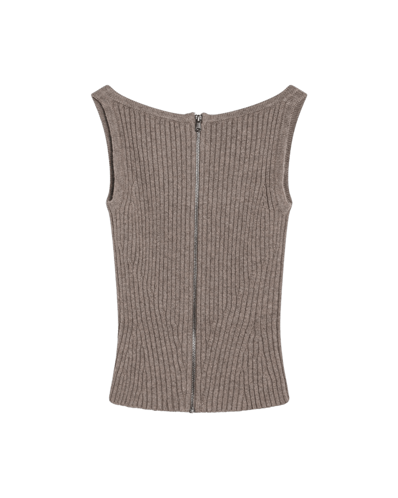 Max Mara Wool Hazelnut Colored Top in Cashmere Blend Glam Steals