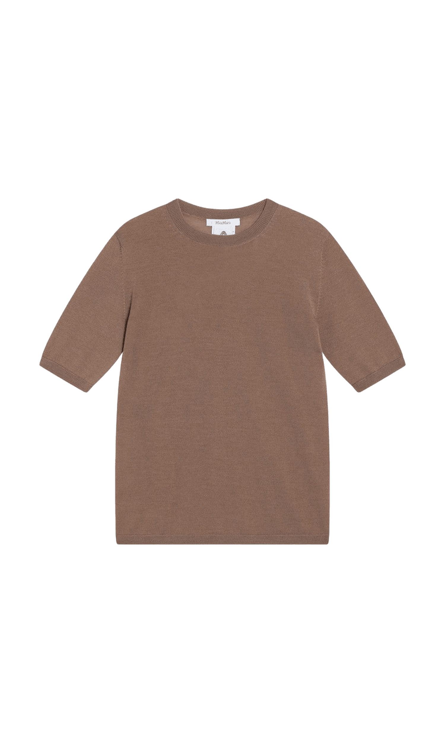 Max Mara Wool Hazelnut Coloured Crew Neck Sweater Glam Steals