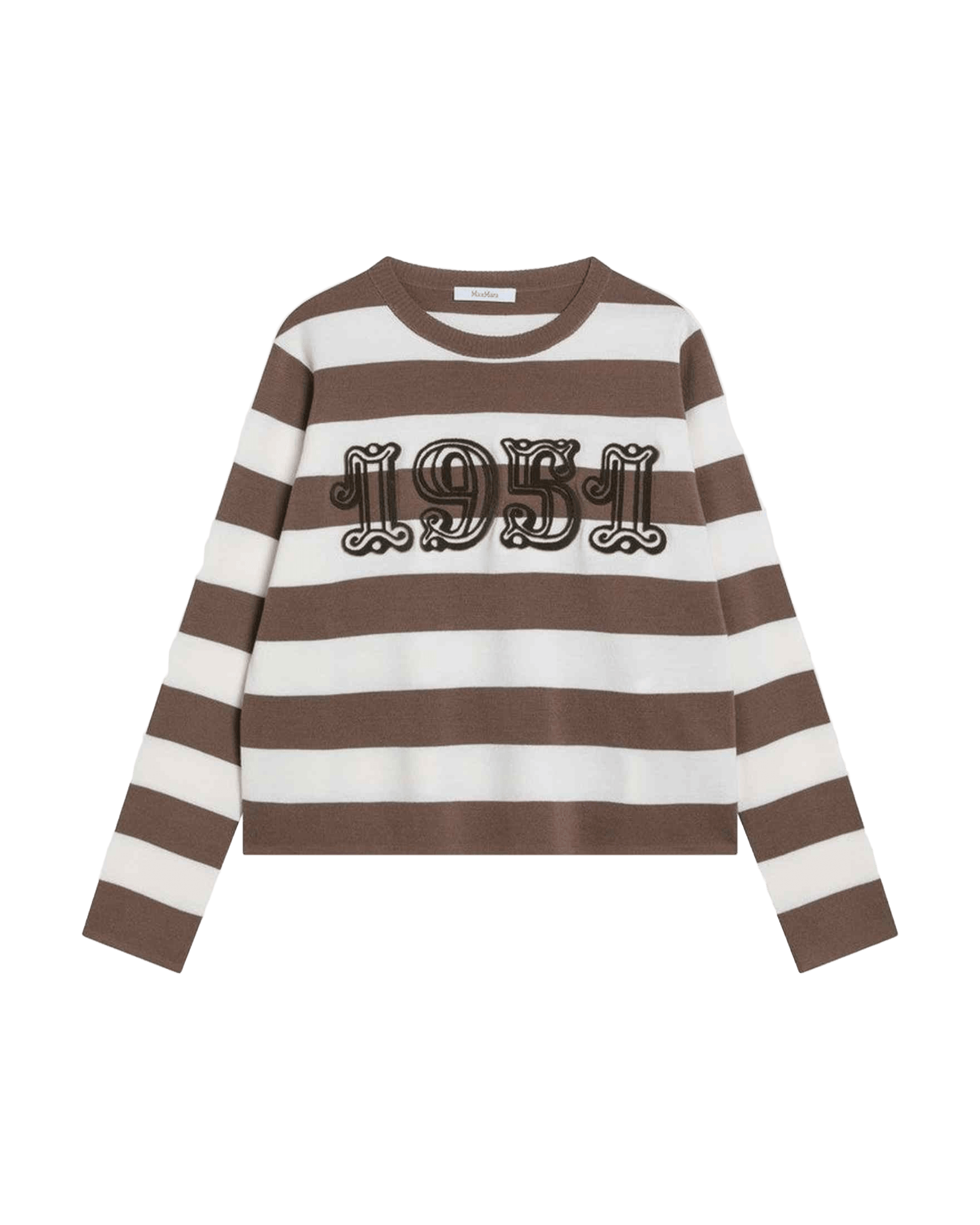 Max Mara Wool Striped Sweater with Embroidery Glam Steals