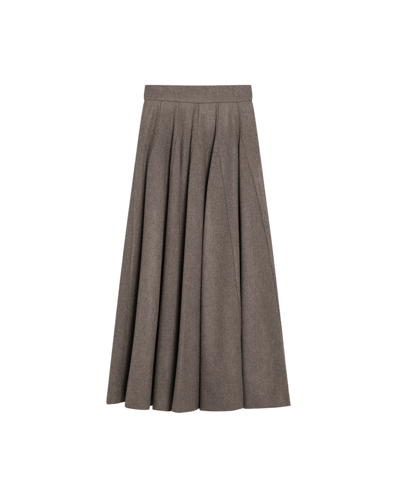 Max Mara Wool Wide Hazelnut Colored Skirt Glam Steals